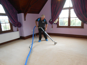 Carpet being cleaned