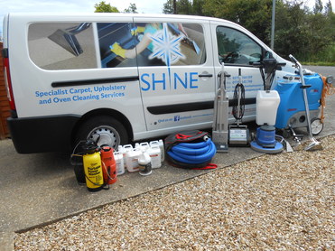 Shine Cleaning Services Van with Dave & Tracey